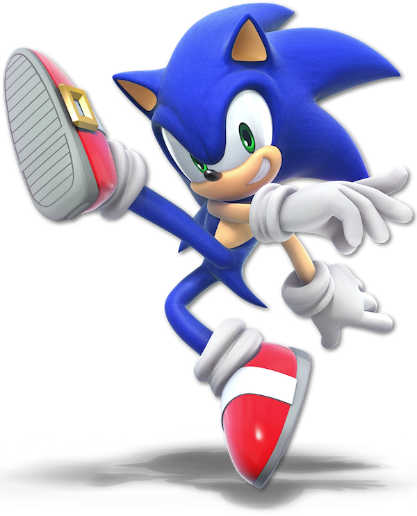 Key art of &ldquo;Modern&rdquo; Sonic from Super Smash Brothers Ultimate. via Nintendo