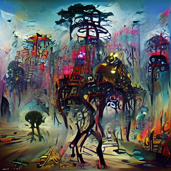 cyberpunk forest by Salvador Dali:3 | artstationHQ | green and white:-1