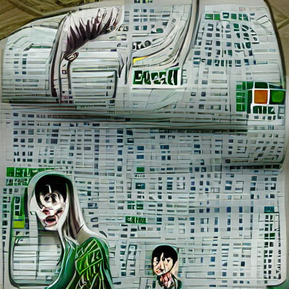 Microsoft Excel by Junji Ito — 500 steps