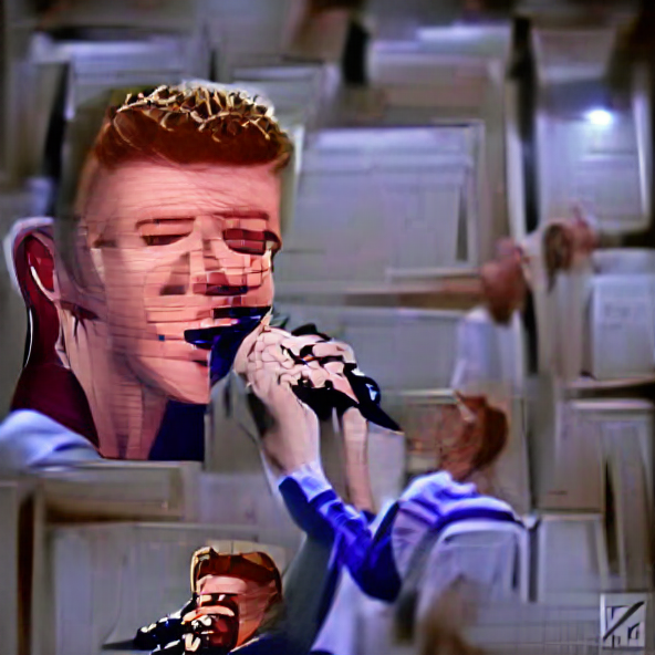 Never gonna give you up, Never gonna let you down — 500 steps