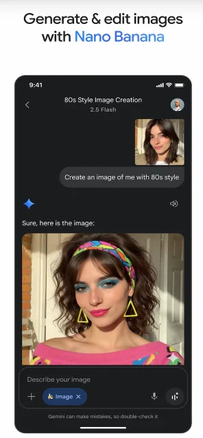The first screenshot on the iOS App Store for the Gemini app.